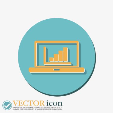 sembol diyagramı ile dizüstü bilgisayar