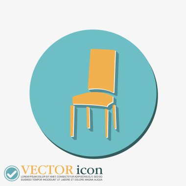 sandalye simge. sembol mobilya.