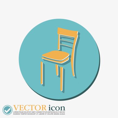 sandalye simge. sembol mobilya.