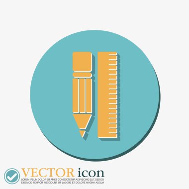 cetvel ve kalem. karakter geometri. 