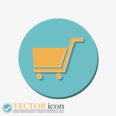 Alışveriş arabası simgesi.