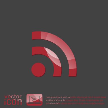 rss 的符号。字符的消息符号.