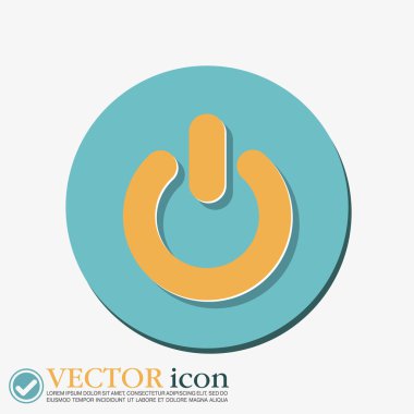 Güç işareti. karakter açılır ve kapanır