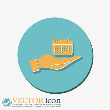 Bir takvim tutan el.