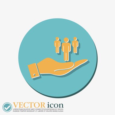 bir erkek bir silüeti tutan el