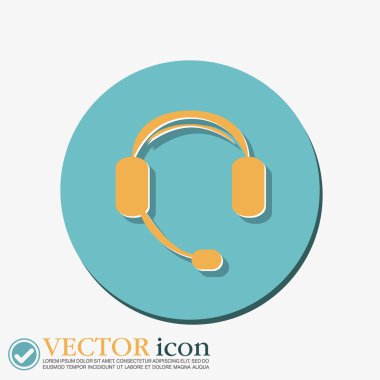 Müşteri desteği, kulaklık simgesi