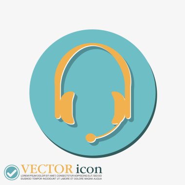 Müşteri desteği, kulaklık simgesi