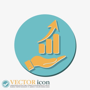 bir grafik diyagramı şekil tutan el.