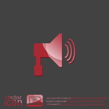 hoparlör, ses ayarı simgesi .