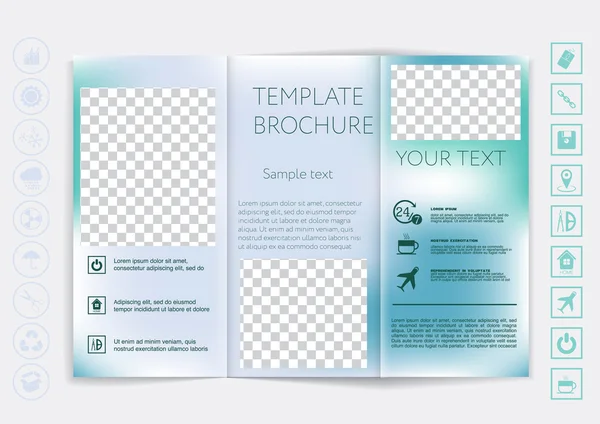 Tri-Fold Brochure modellare il design — Vettoriale Stock