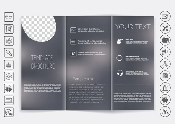 Tri-Fold Brochure mock-design – stockvektor
