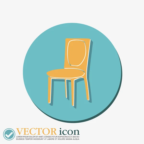 Stol-ikonen. symbol möbler — Stock vektor