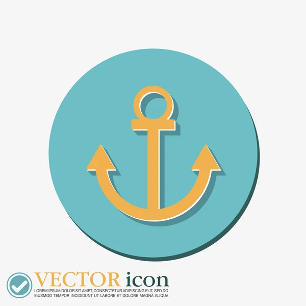 Icono del ancla náutica — Vector de stock