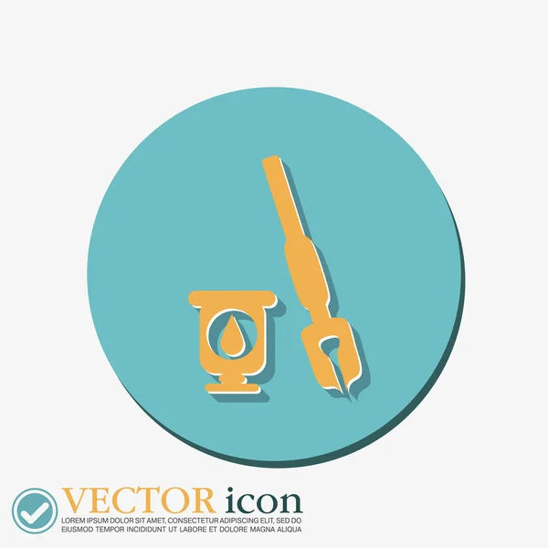 Pero s ikonou inkoust — Stockový vektor
