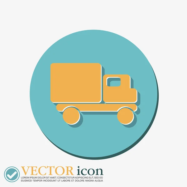 Camión. Icono logístico — Vector de stock