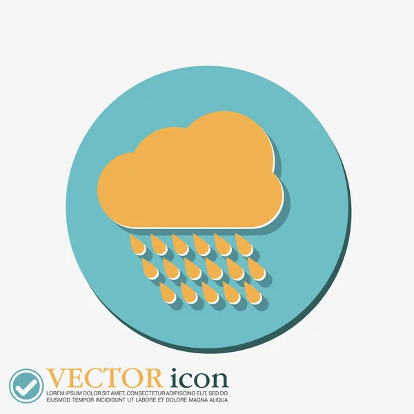 Nube lluvia icono — Vector de stock