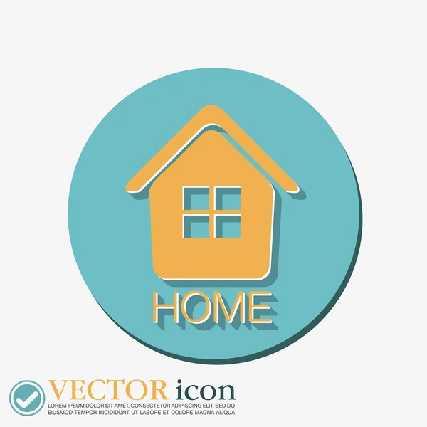 Ikona domu. Domovská značka — Stockový vektor