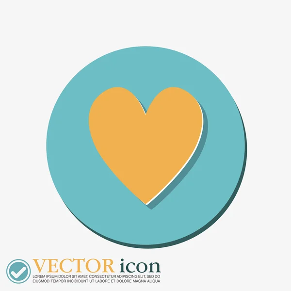 Hjärta ikon tecken. — Stock vektor