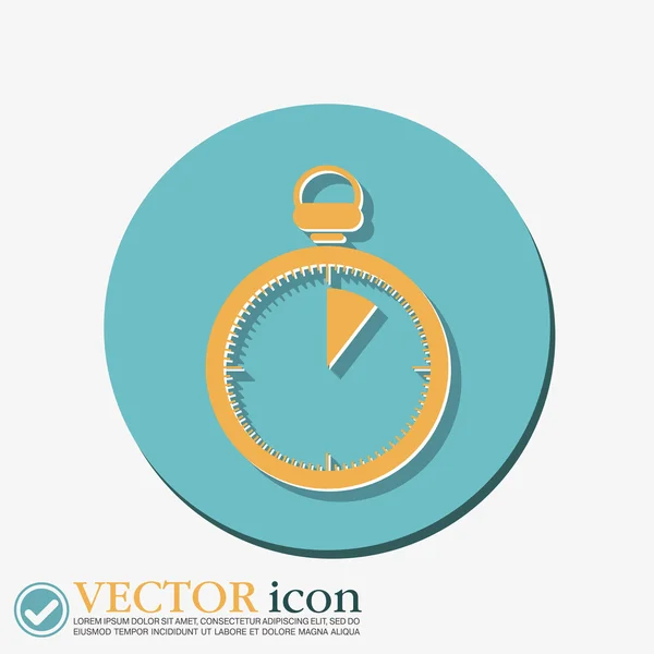 Stopwatch teken illustratie. — Stockvector