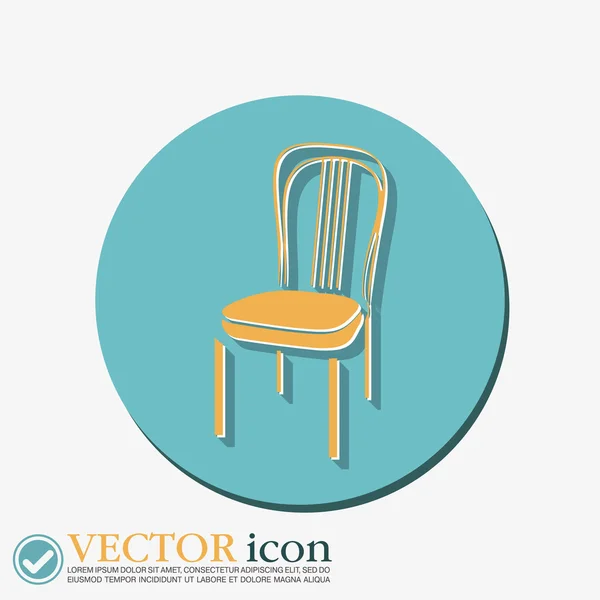 Icône chaise. symbole meubles . — Image vectorielle