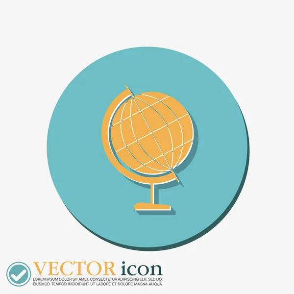 Globe. symbol icon geography — Stock Vector