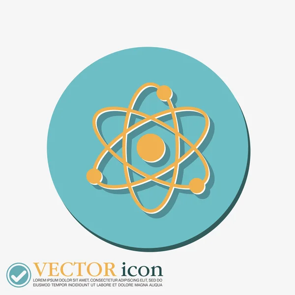 Symbol icon of physics or chemistry — Stock Vector