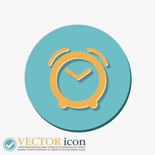 The clock shows the time — Stock Vector