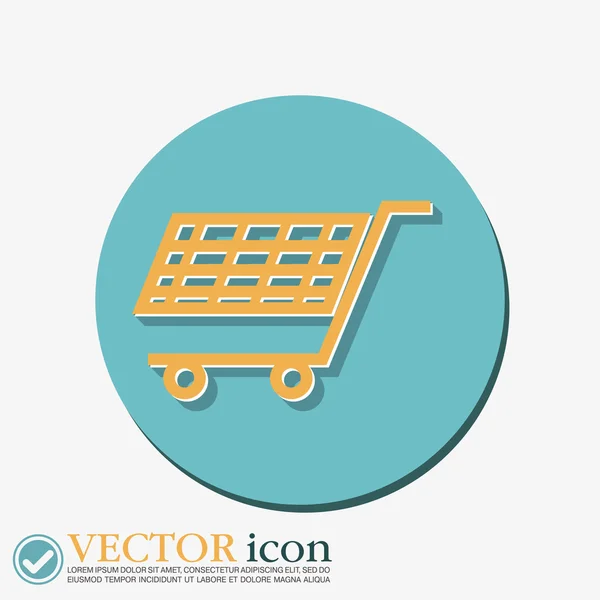 Ikona nákupního košíku. — Stockový vektor