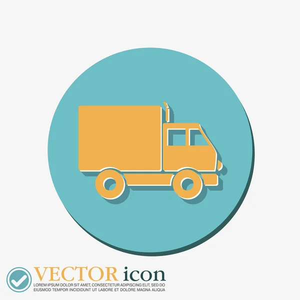 Camião. Ícone logístico — Vetor de Stock