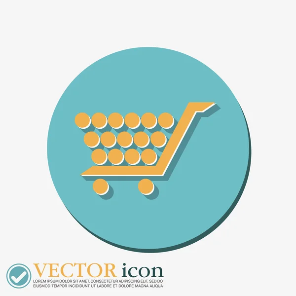 Icono del carrito de compras — Vector de stock