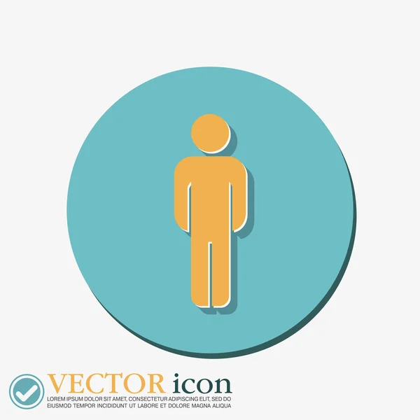 Silueta de un hombre icono — Vector de stock