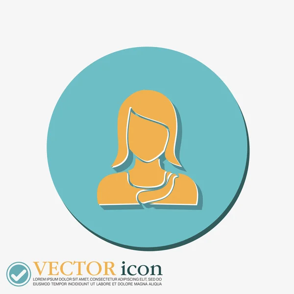 Egy női avatar. avatar egy nő. — Stock Vector