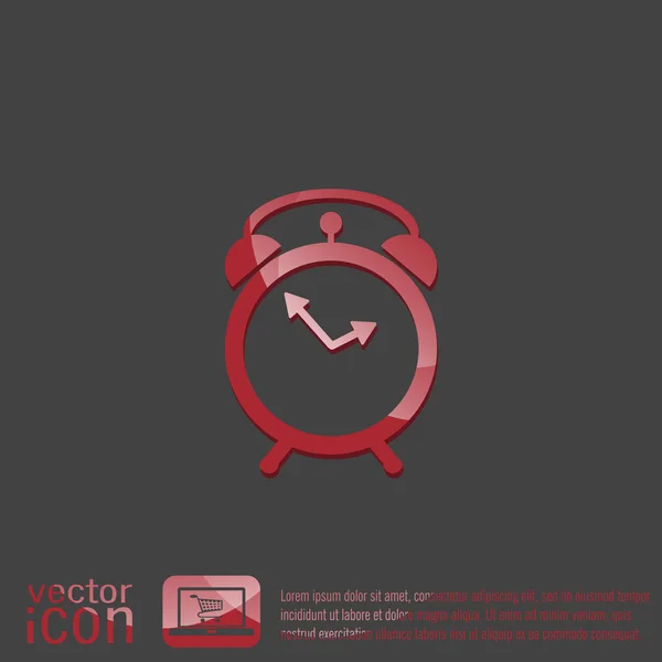 The clock shows the time — Stock Vector
