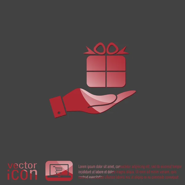 Holiday Gift Box ikona — Wektor stockowy