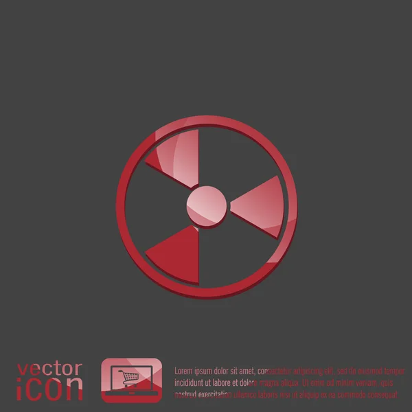 Nuclear danger icon — Stock Vector