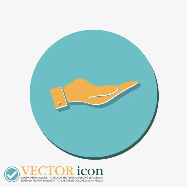 Hand pictogram ontwerp — Stockvector