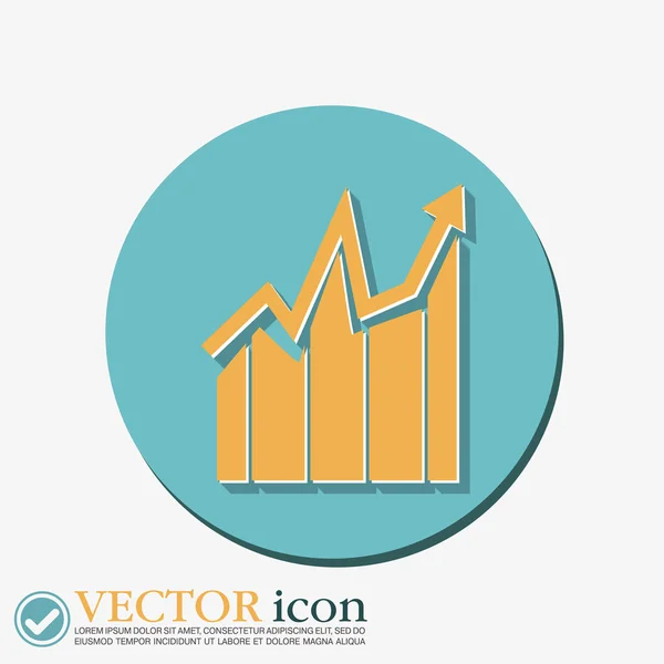 Grafu diagramu obr. obchodní ikona — Stockový vektor