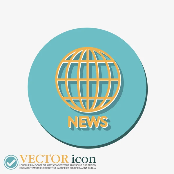 Globe symbol. news. — Stock Vector