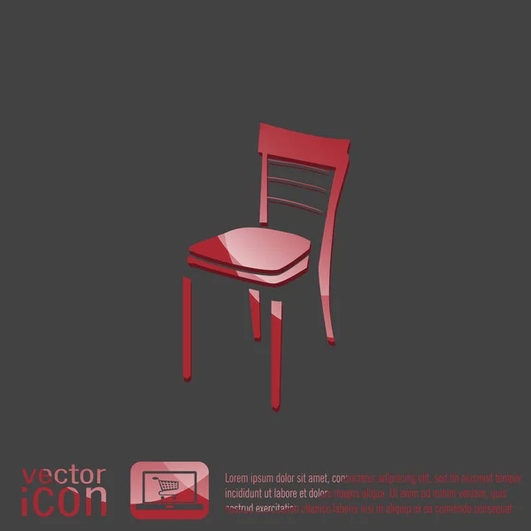 Sandalye simge. sembol mobilya. — Stok Vektör