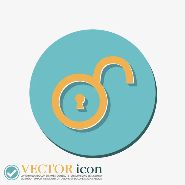 Padlock symbol icon — Stock Vector