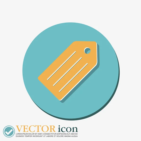 Etiqueta de símbolo para ropa o mercancías . — Vector de stock