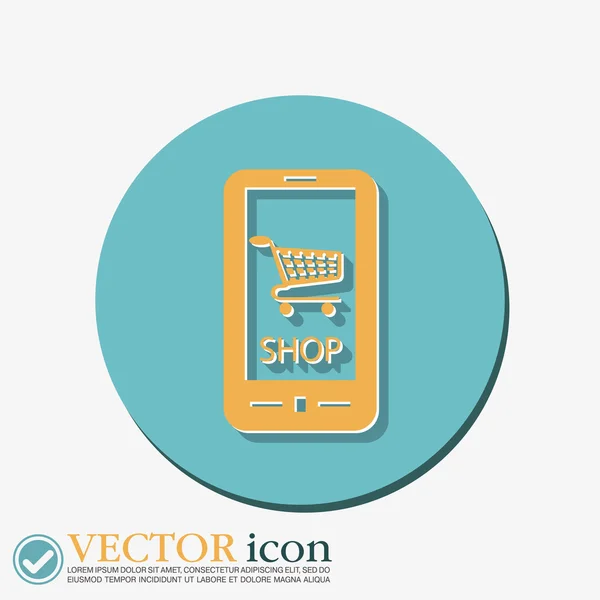 Shopping cart online store — Stock Vector