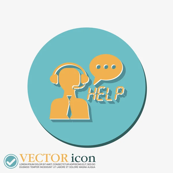 Avatar de support client — Image vectorielle