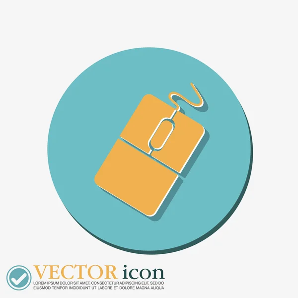 Icono del ratón ordenador — Vector de stock