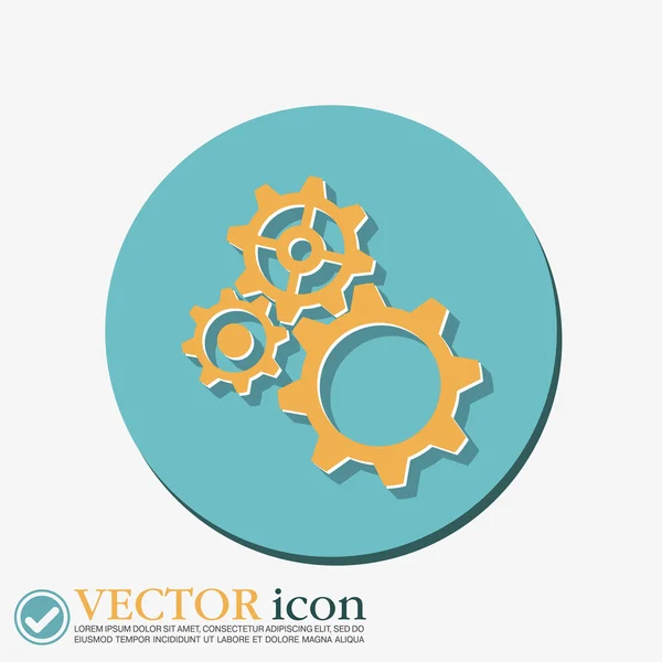 Cogwheel, ajuste y reparación de iconos — Vector de stock
