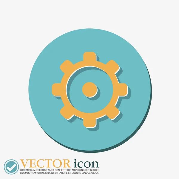 Ozubenou, ikona nastavení a opravy — Stockový vektor