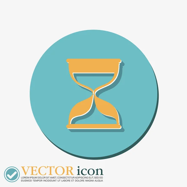 Timglas väntar, ikon förväntningar — Stock vektor