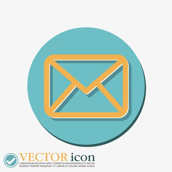 Sobre postal. símbolo de correo electrónico  . — Vector de stock