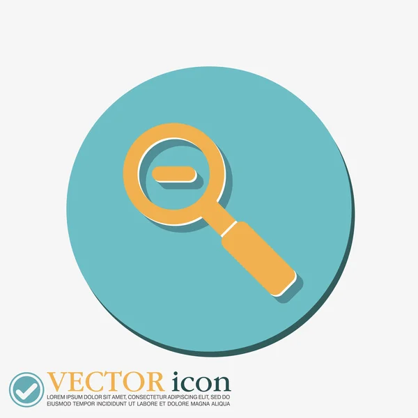 Icono de reducción de lupa — Vector de stock