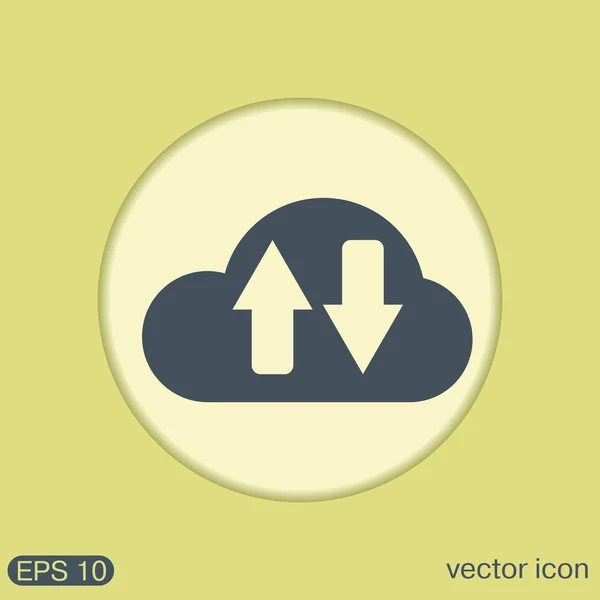 Scarica il cloud. icona — Vettoriale Stock
